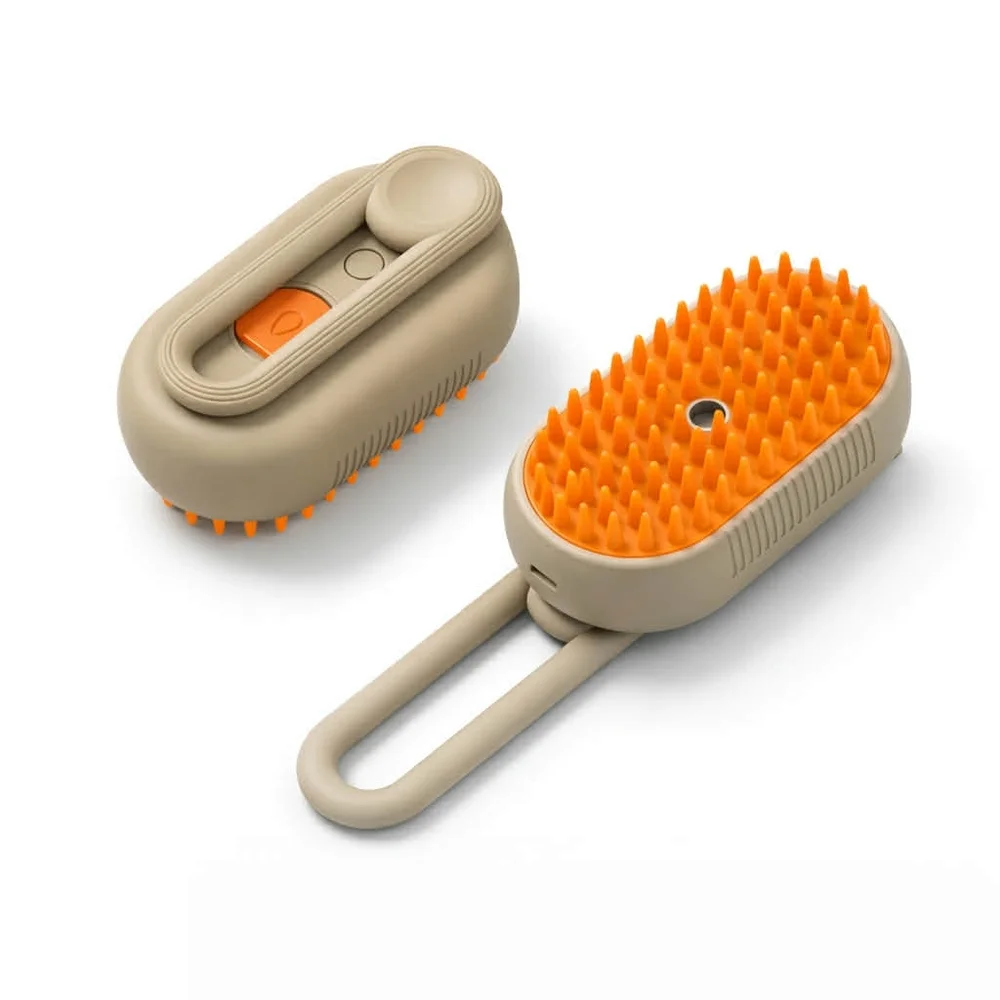 Pet Grooming Brush | Soft Silicone Massage Brush for Dogs & Cats | Deshedding